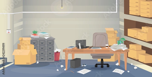 Fototapeta  a bad example of a workplace