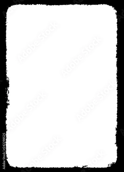 Obraz Abstract Decorative Black & White Edge. Type Text Inside, Use as Overlay or for Layer Mask.	