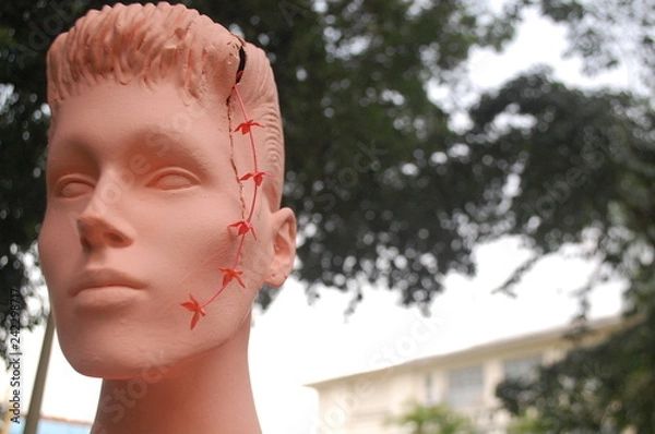 Fototapeta Manequim com flores