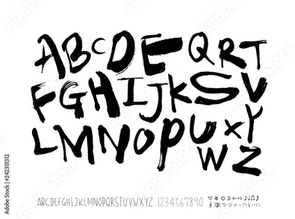 Obraz 벡터 문자 / 손으로 쓴 글씨체