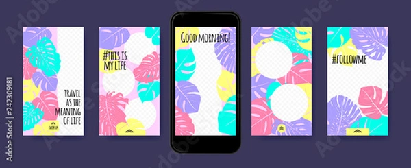 Fototapeta Stories Templates for Social Media Design.