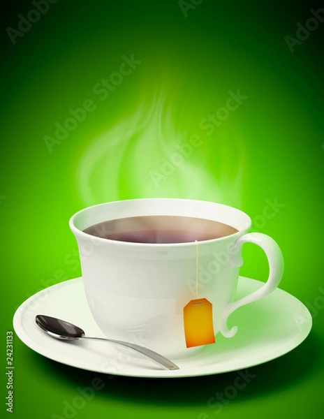 Obraz Tea cup with spoon