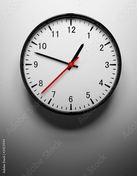 Fototapeta Wall clock on white