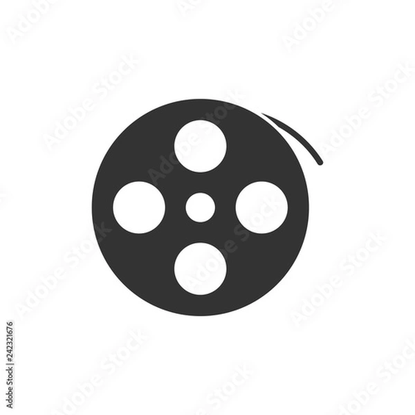 Fototapeta Reel film icon flat