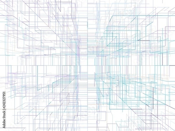 Obraz 背景　パターン　ランダムウォーク　３次元　幾何学