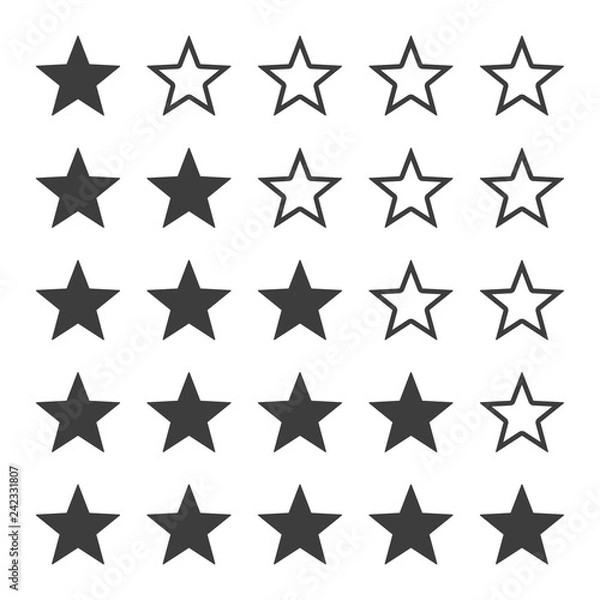 Obraz black star rating