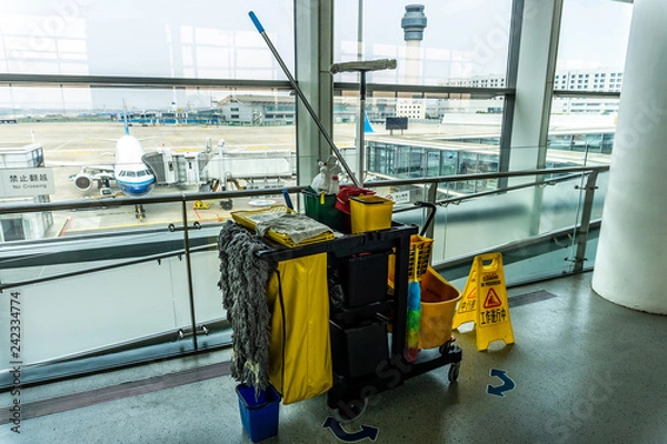 Obraz Airport Cleaning Material Carriage