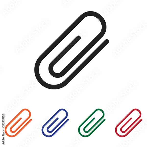 Obraz Paper clip vector icon