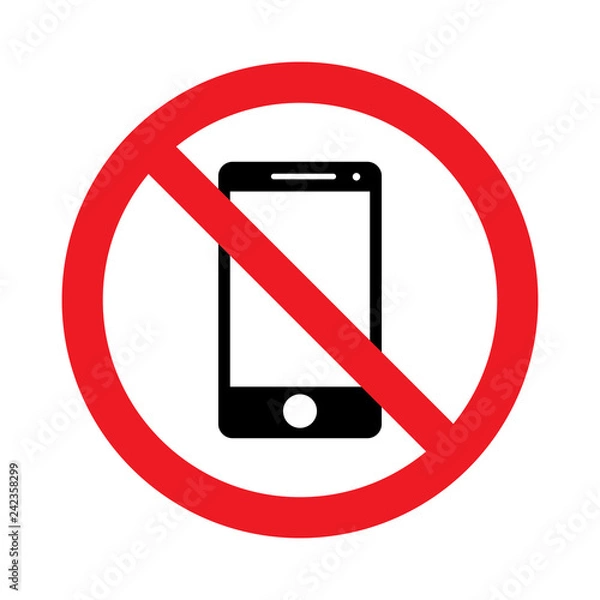 Obraz smartphone prohibition sign