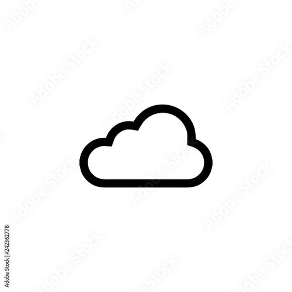 Fototapeta cloud outline symbol