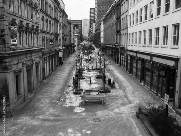 Obraz streets of Halifax in black and white.