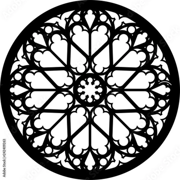 Obraz Reims, Saint Nicaise, France, rose window