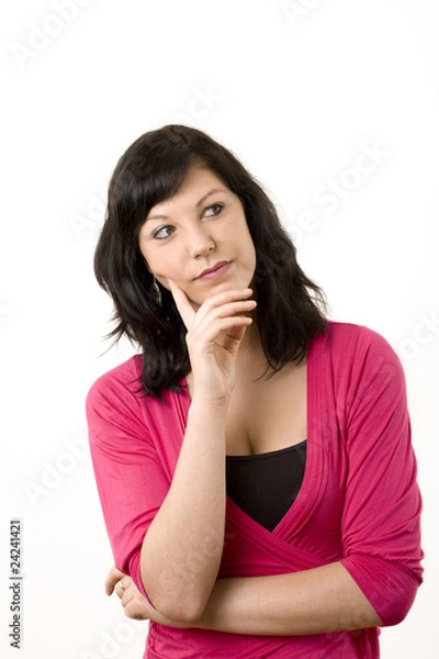 Obraz Hübsche Sekretärin denkt nach