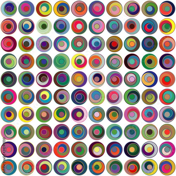 Fototapeta Abstract geometric vector background - circles