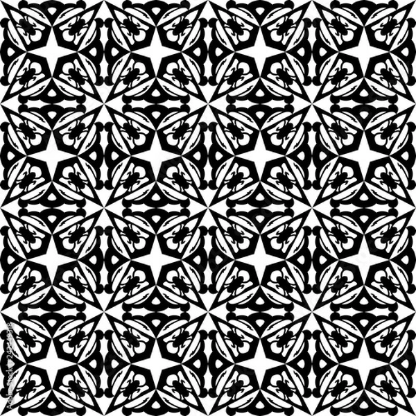 Fototapeta The Abstract Decorative Seamless Vector Pattern With Various Shapes