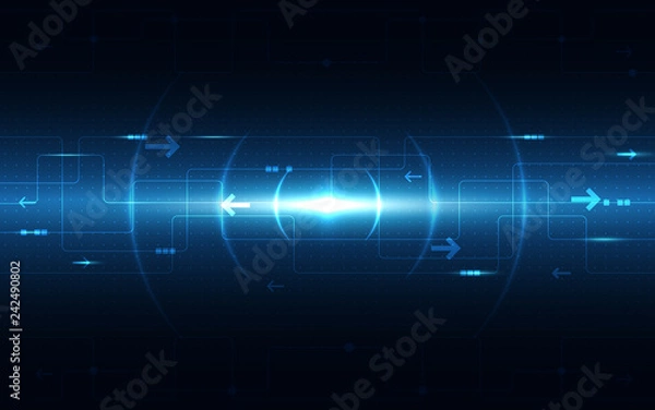 Fototapeta Blue Abstract Technology Background