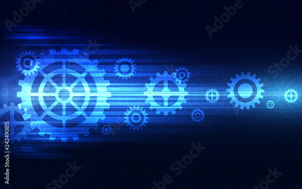 Fototapeta Blue Abstract Technology Background