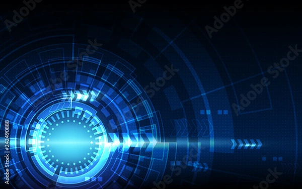 Fototapeta Blue Abstract Technology Background