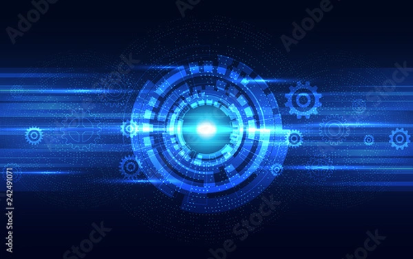 Fototapeta Blue Abstract Technology Background