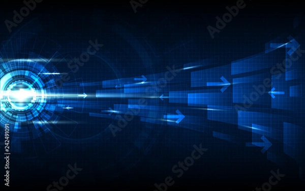 Fototapeta Blue Abstract Technology Background