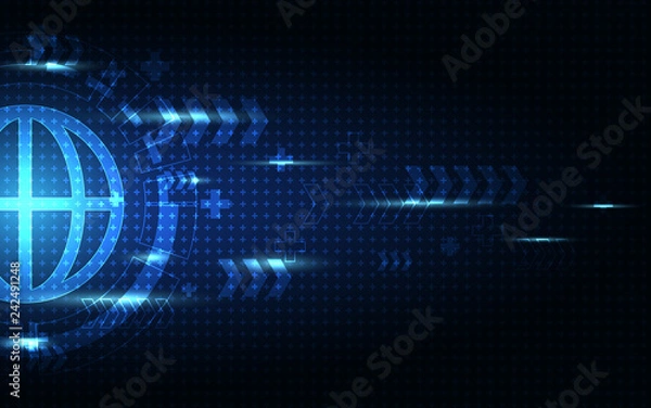 Fototapeta Blue Abstract Technology Background