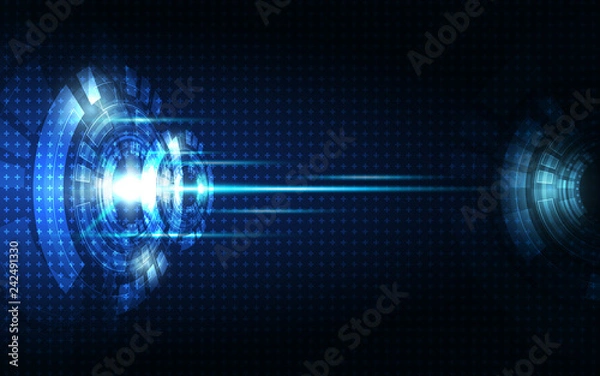 Fototapeta Blue Abstract Technology Background