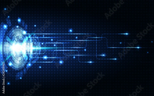 Fototapeta Blue Abstract Technology Background