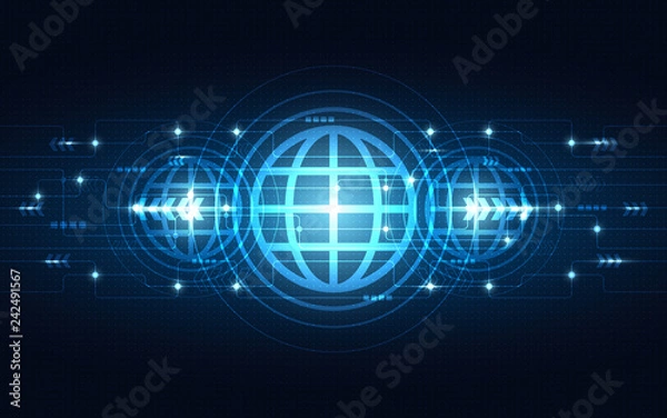 Obraz Blue Abstract Technology Background