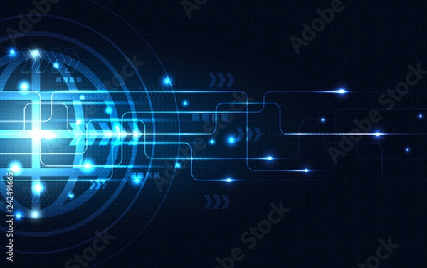 Fototapeta Blue Abstract Technology Background
