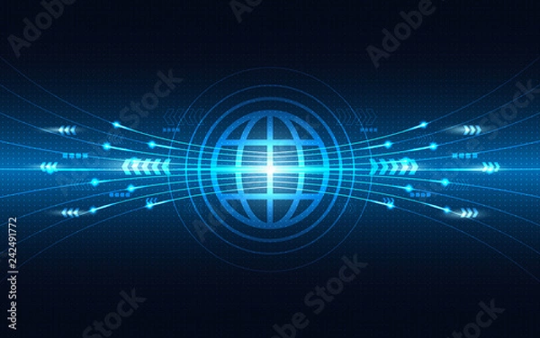 Fototapeta Blue Abstract Technology Background