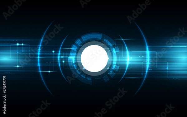 Fototapeta Blue Abstract Technology Background