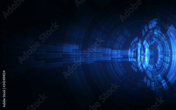 Fototapeta Blue Abstract Technology Background