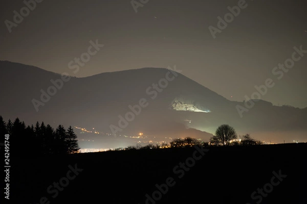 Fototapeta  view of the quarry at night