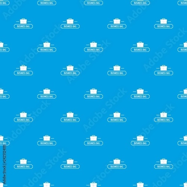 Obraz Business bags pattern vector seamless blue repeat for any use