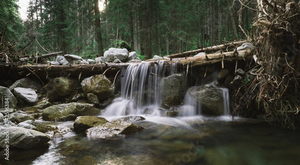 Obraz forest nature waterfall