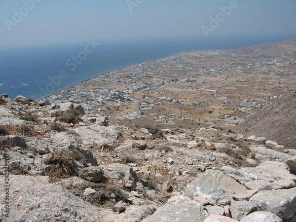 Fototapeta Santorini from above