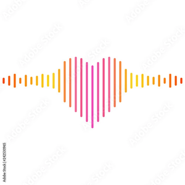 Obraz heart shaped music equalizer