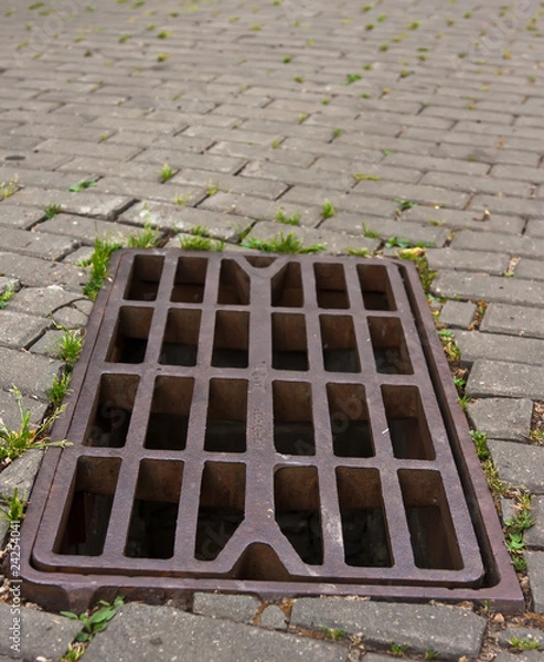 Obraz Grid manhole cover