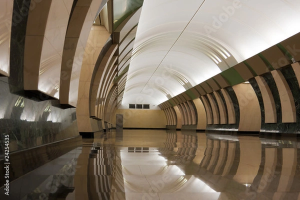 Fototapeta Large business hall in modern building