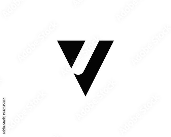 Fototapeta Letter V logo  design abstract  ,logo icon design template.