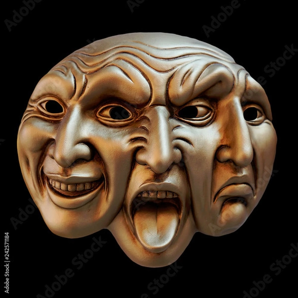 Obraz venetian mask on black background