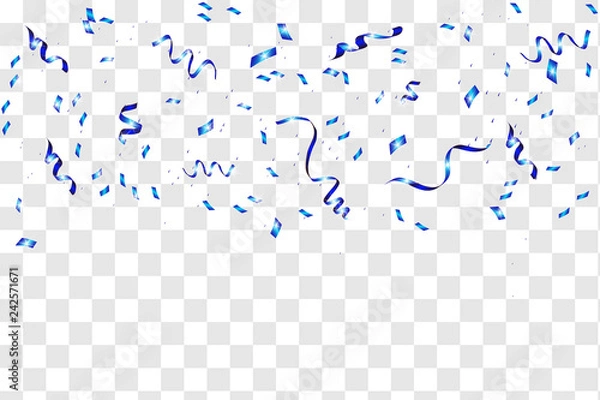 Obraz Blue confetti background