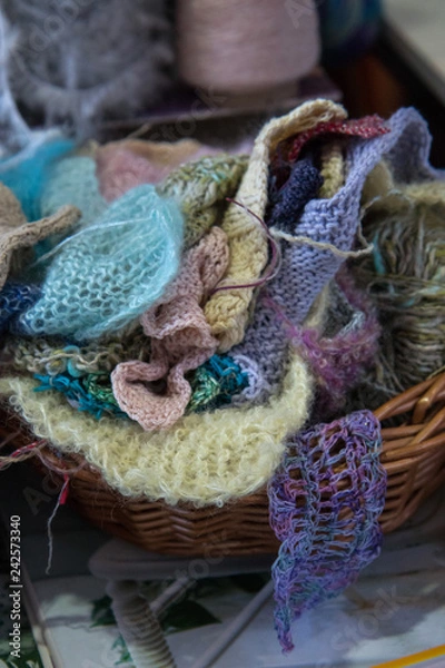 Obraz knitted items in the basket