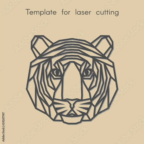 Fototapeta 	
Template animal for laser cutting. Abstract geometric moose for cut. Stencil for decorative panel of wood, metal, paper. Vector illustration.
