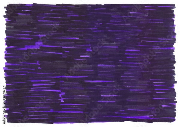 Fototapeta Black and purple backdrop drawn in highlighter felt tip pen