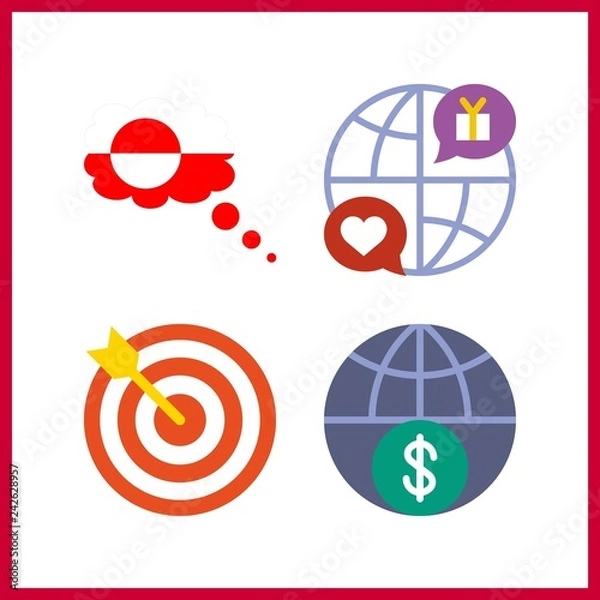 Fototapeta 4 point icon. Vector illustration point set. grandland and internet icons for point works