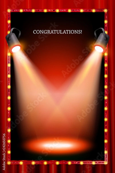 Fototapeta vertical frame with lights