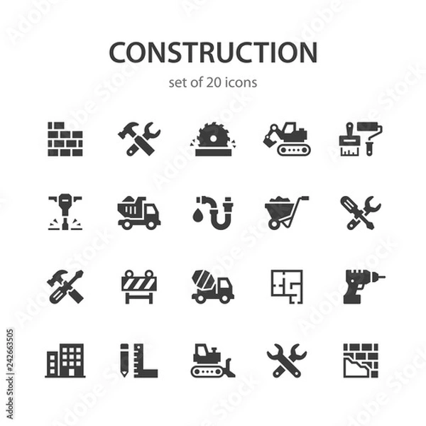 Obraz Construction icons.