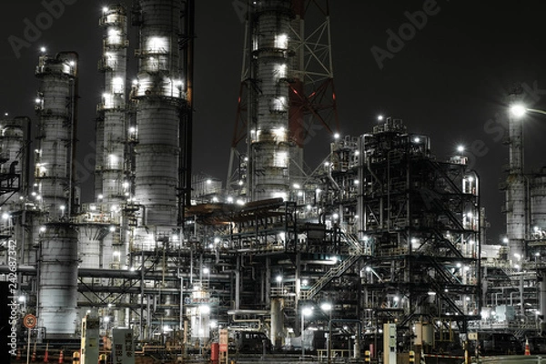 Fototapeta 鹿島工業地帯　工場夜景