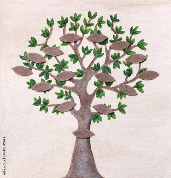 Obraz Family tree with blank tags